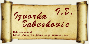 Izvorka Dabesković vizit kartica
